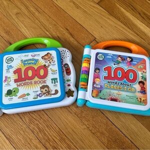 LeapFrog Learning Friends 100 Words Book & 100 Words About Places I Go 2 Packs